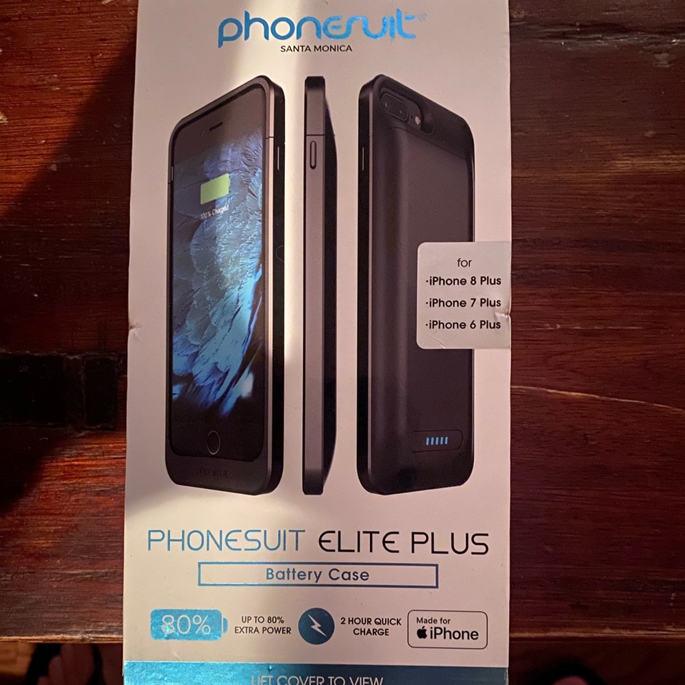 Chargeable phone case.